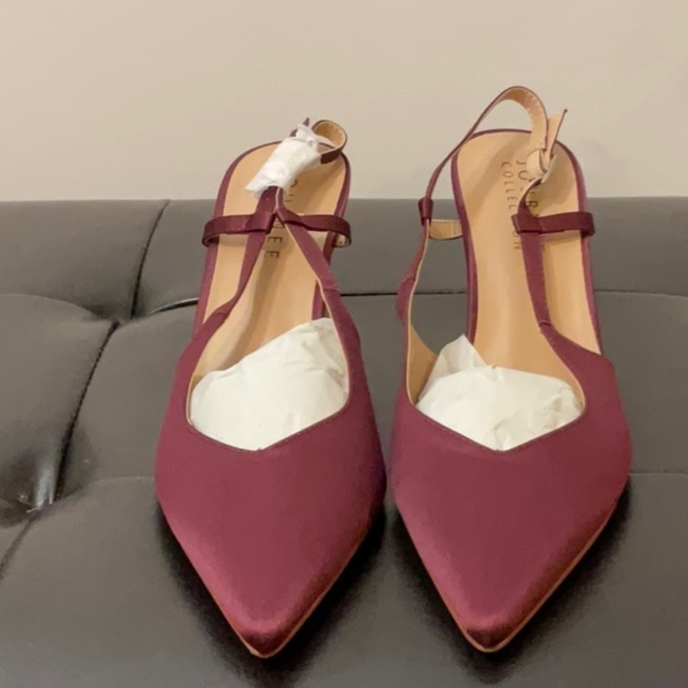Journee Collection Maroon Slingback Heels